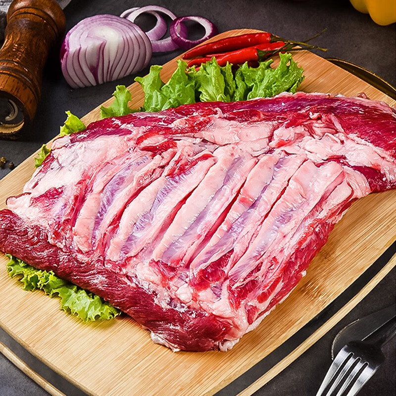 伊舜散养新鲜现宰白山羊剔骨羊肉羊肋排羊排骨羊肋条肉生鲜烧烤食材 剔骨羊肋条肉1000克