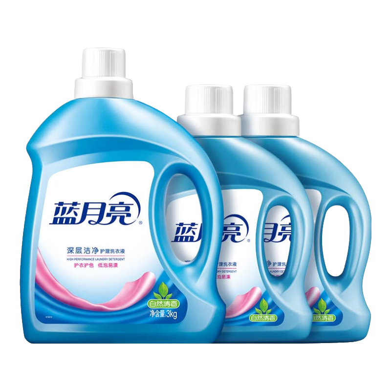 ���ڲ�����bluemoon/������ ���ྻ 10�����װϴ��Һ ��Ȼ���� 3kg*1ƿ+1kg*2ƿ 68.64Ԫ