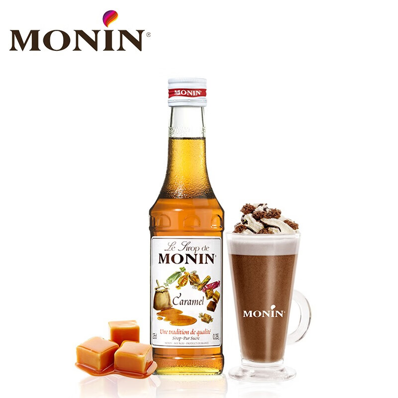 莫林（MONIN）焦糖风味糖浆 玻璃瓶装 250ml 调鸡尾酒咖啡奶茶果汁饮料进口糖浆 焦糖风味 250ml