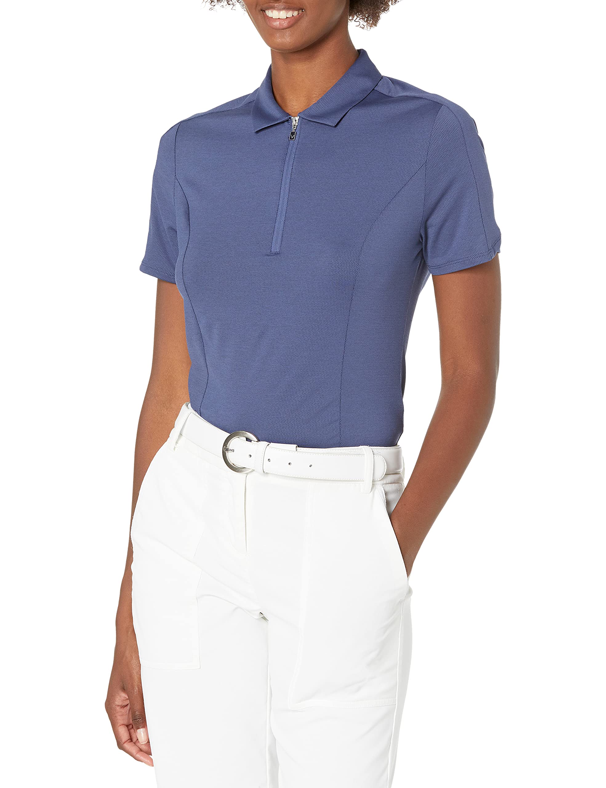 卡拉威callaway 卡拉威 卡拉威 男式短袖同色拼色 polo 衫 正海军蓝