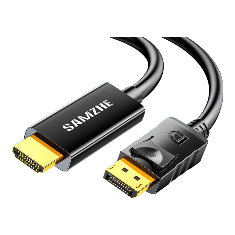 SAMZHE DPתHDMIת���� 4K������Ƶ������1.2�� ���ñʼǱ�����̨ʽ�����ӵ�����ʾ��ͶӰ���߸��忴��߸ DPתHDMI��4K����-�����1��