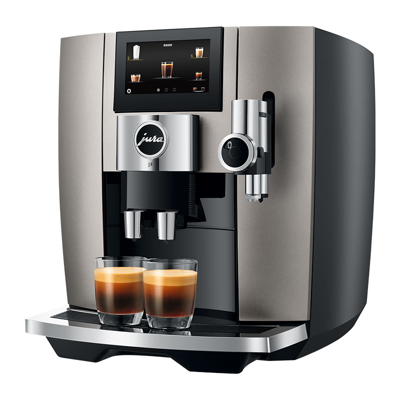jura【政府補貼】全自動(dòng)研磨一體機歐洲原裝進(jìn)口辦公室咖啡機家用全自動(dòng)31款飲品多樣化糖漿選擇優(yōu)瑞J8