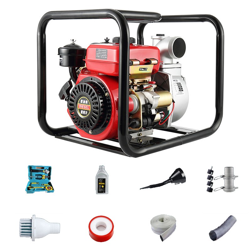 苑丘 电启动柴油机抽水机大流量自吸污水泵农用灌溉四冲程汽柴油机抽