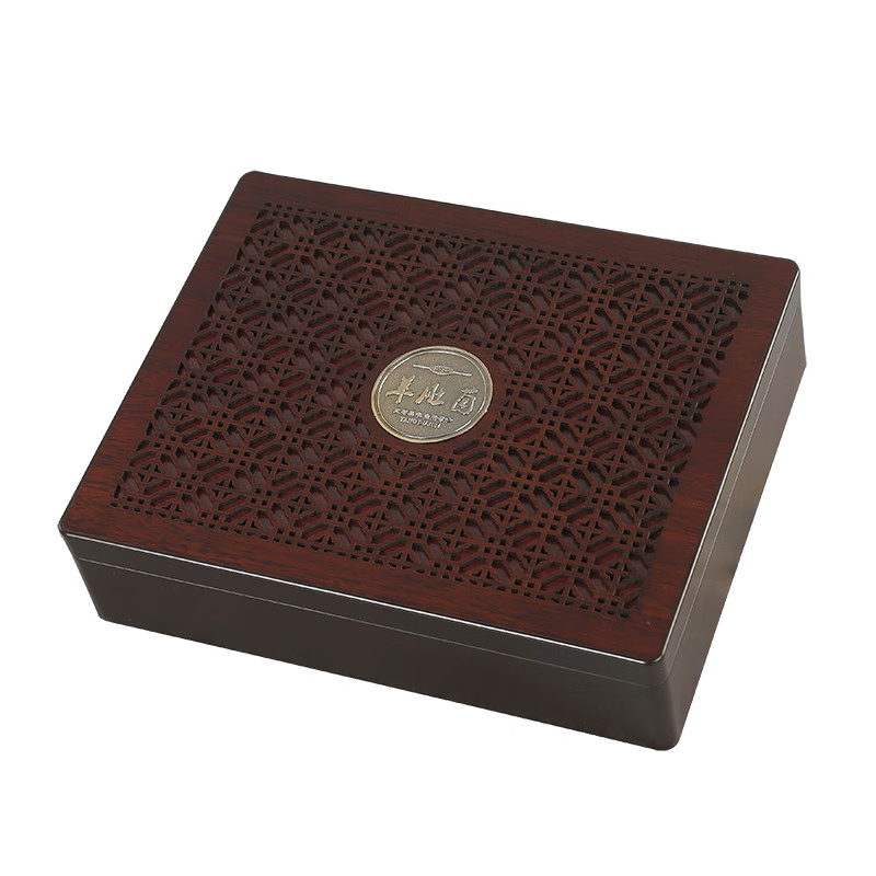 羊肚菌礼盒空盒高档包装半斤装山珍干货土特产礼品盒木盒空盒菌菇 镂空大羊肚菌礼盒100-150克