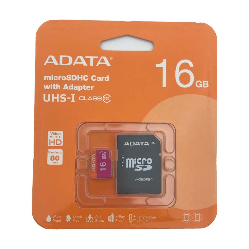 威刚Micro sd/TF U1 16G 32G 64G高速内存卡通用存储卡闪存卡 16G 官方标配