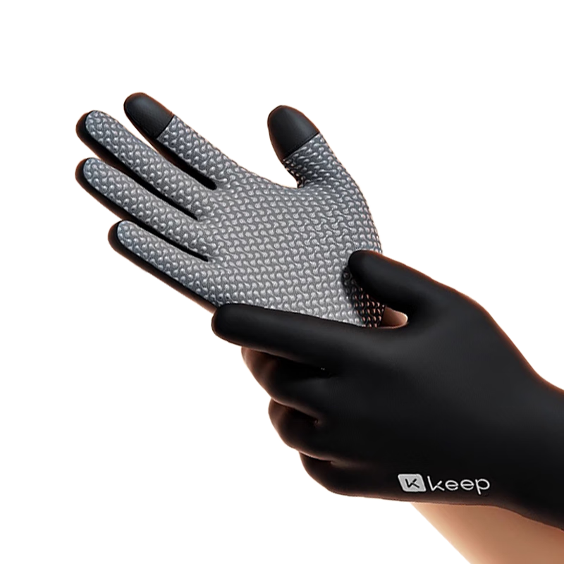 Keep骑行手套【可触屏】保暖薄绒户外防风防寒防滑防雨电瓶车秋冬季