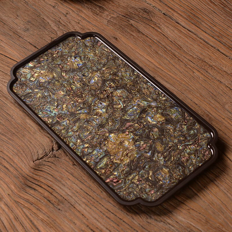 艾木枫靓电木茶盘干泡茶托盘果盘功夫茶道茶具收纳杯子螺钿大漆复 螺钿褐色 29.5*15.5*1.5 京东折扣/优惠券