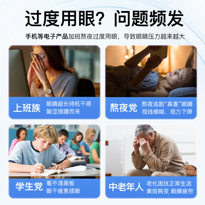 宇航优选神飞航天研发太空一眼亮蓝莓叶黄素酯官方正品防伪 50g*10盒