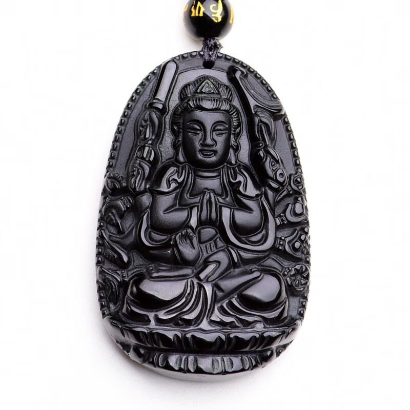 十二生肖八大守护神男女项链 送珠宝鉴定证书 属鼠本命佛千手观音