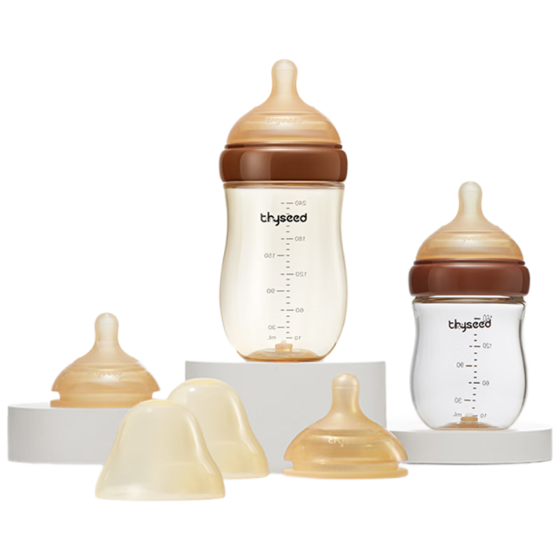 世喜新生儿防胀气奶瓶0-6个月以上玻璃婴儿仿母乳奶嘴(160ml+240ml)