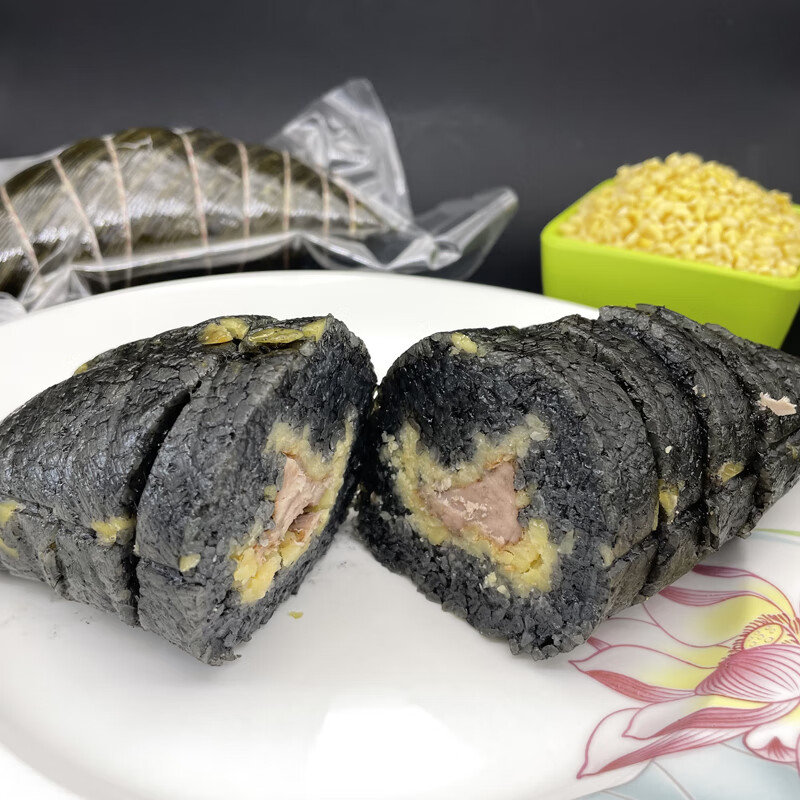 春肴馐云南文山土特产丘北壮族糯米大黑新鲜鲜肉粽鲜肉七彩粽子马脚杆