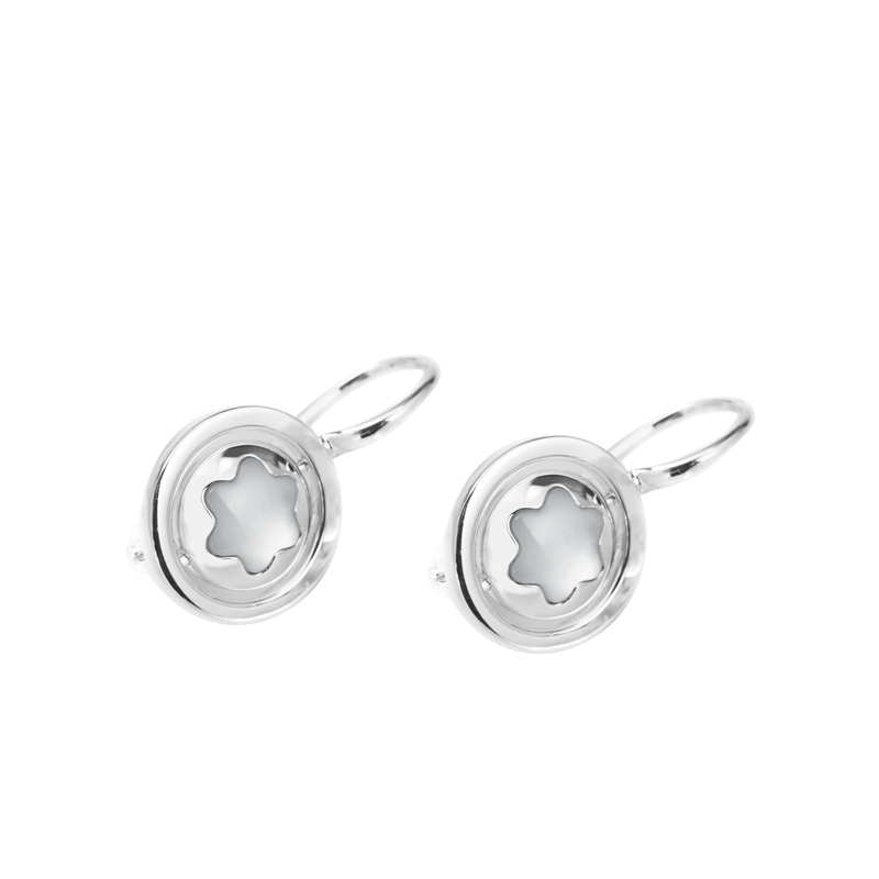 万宝龙银色耳环