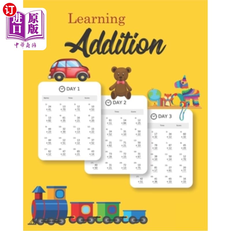 海外直订learning addition: 100 days of learning addition for