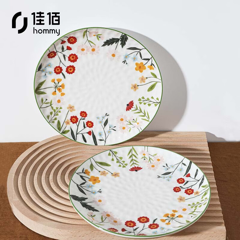 佳佰 美式太阳花系列陶瓷盘子8英寸2个装饭盘汤盘深盘 菜盘子牛排盘 西餐盘沙拉盘陶瓷餐具怎么样,好用不?
