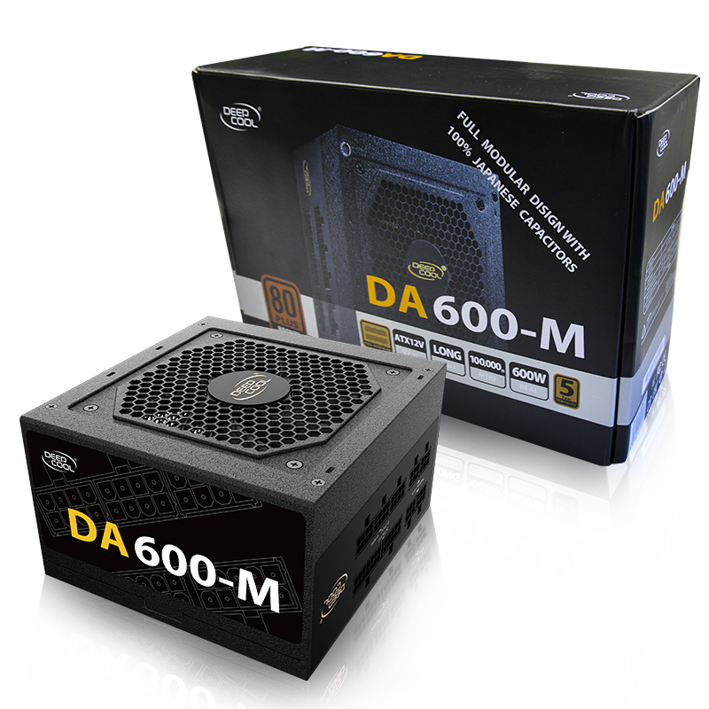 九州风神（DEEPCOOL）额定600W DA600-M电源 台式机电脑 全模组电源（80PLUS铜牌/全日系电容/五年质保）