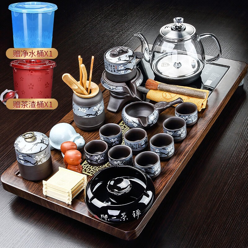 唐丰茶具套装家用全自动底部上水电热炉一体泡茶台轻奢高档办公室会客