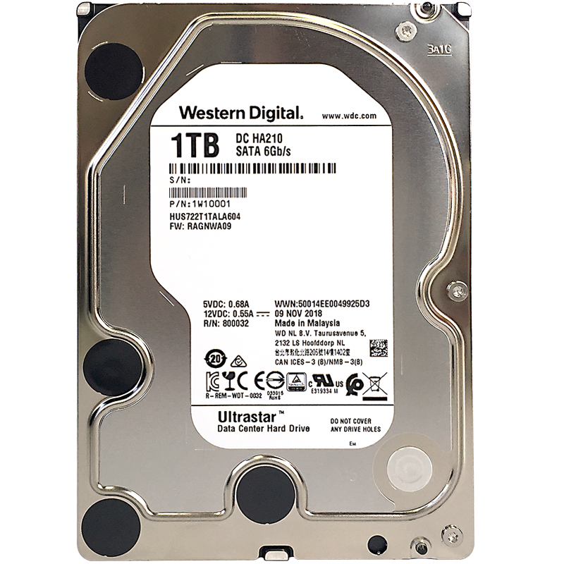 西部数据 1TB SATA6Gb/s 7200转128M 盘(HUS722T1TALA604)