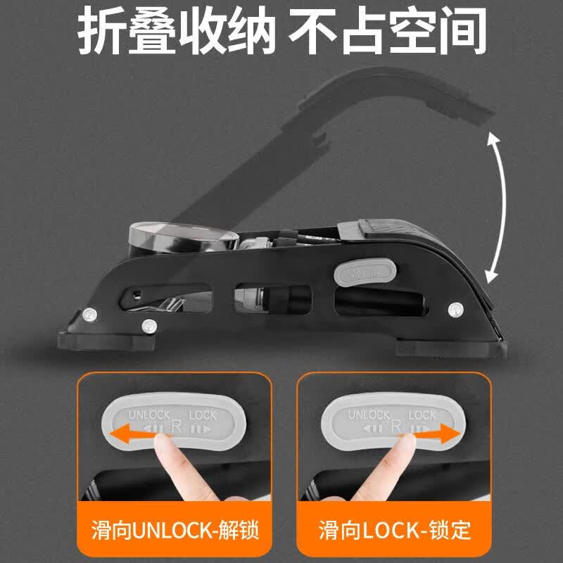欧耐脚踏打气筒自行车电动车汽车家用便携高压脚踩式车载充气泵通用 特粗双管加大高压精准表5415LB