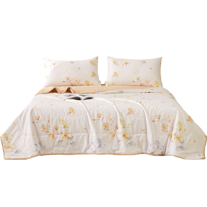 博洋家紡 花月鳥 空調(diào)被抑菌纖維被 純棉夏涼被 2斤150*210cm