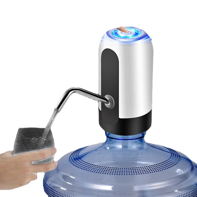 【甄选严选】桶装水抽水器电动饮水机家用充电矿泉压水器自动上水 012中文黑色