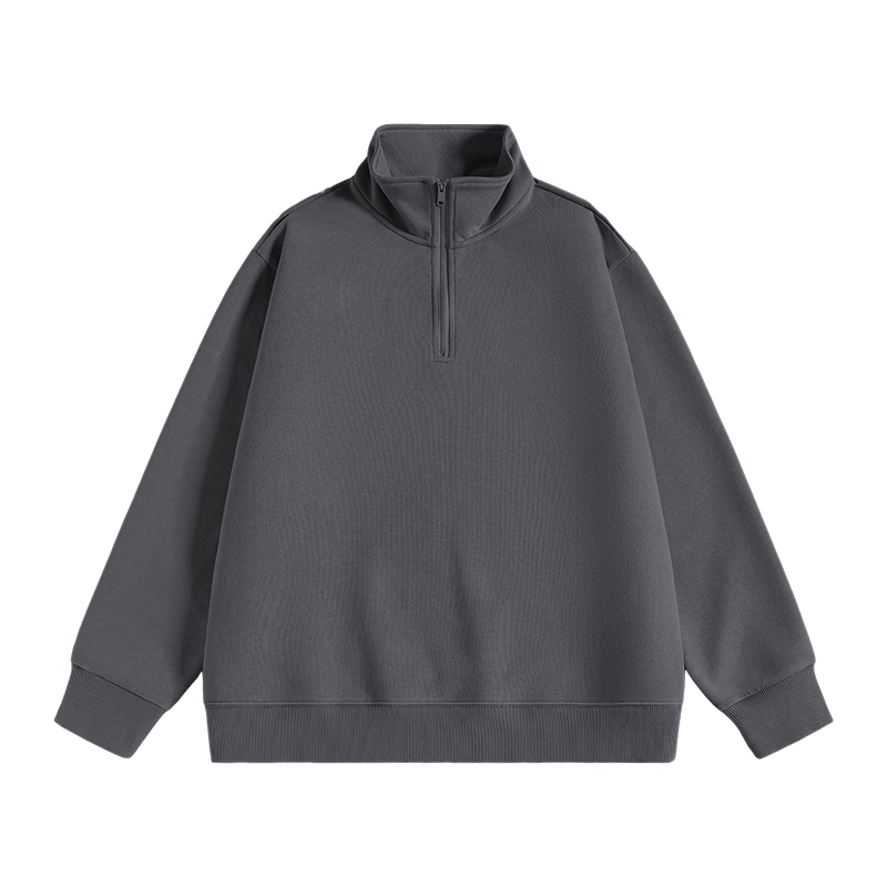 凡客誠品凡客 休閑半拉鏈套頭立領(lǐng)衛(wèi)衣 25年春夏新品 中灰 M