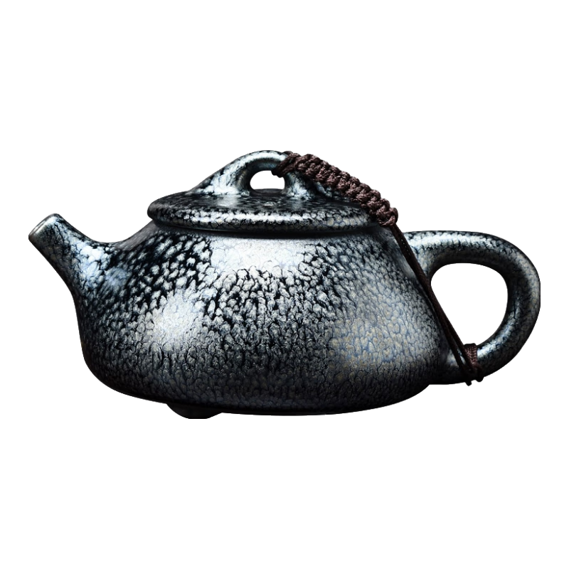 憶盞堂百花建盞茶壺單壺純手工高檔家用功夫茶水分離泡茶壺大容量陶瓷壺 百花/石瓢壺 300ml