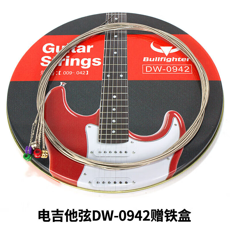 斗牛士（Bullfighter） 電吉他琴弦防銹鍍膜電吉他套弦6根弦 （初學(xué)喜愛(ài)）0942琴弦 鐵盒裝