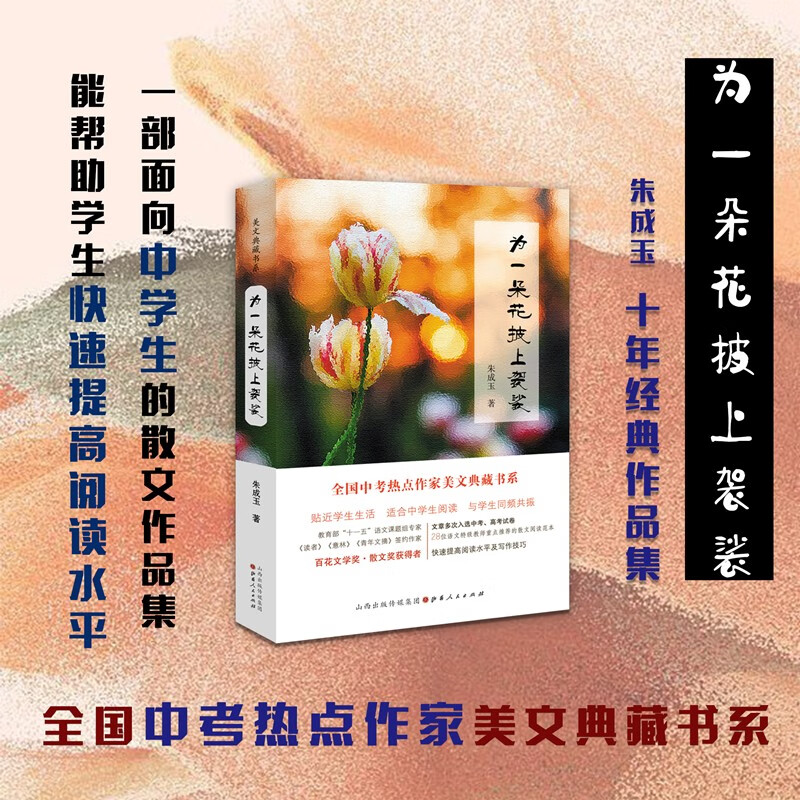 正版包邮 为一朵花披上袈裟 全国中考热点作家美文典藏书系 散文阅读范本 十年经典作品集属于什么档次？