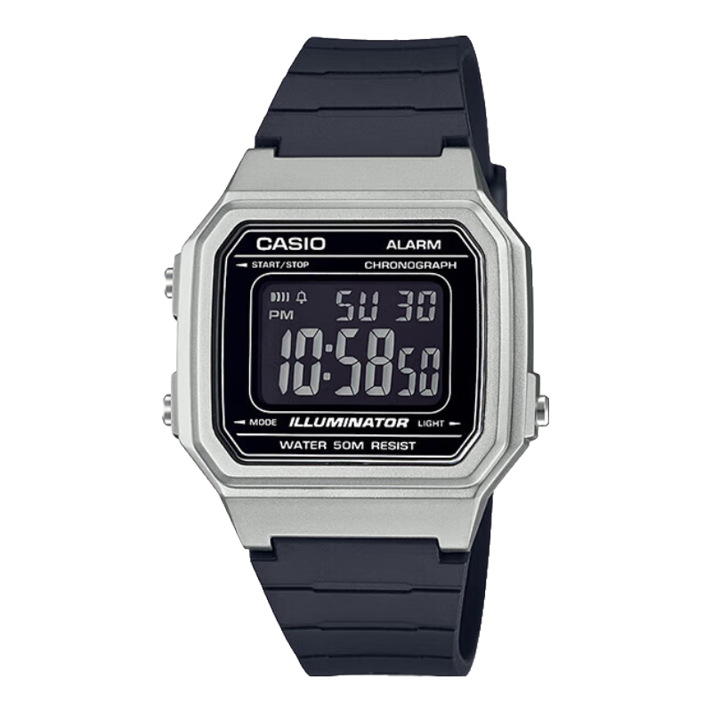 卡西歐（CASIO）小方塊手表 復古時(shí)尚休閑防水數顯電子表 初高中學(xué)生送禮送孩子 W-217HM-7BVDF