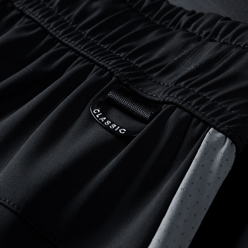 黑鲸裤子男士休闲裤束脚运动裤哈伦收口束脚长裤 黑紫 L