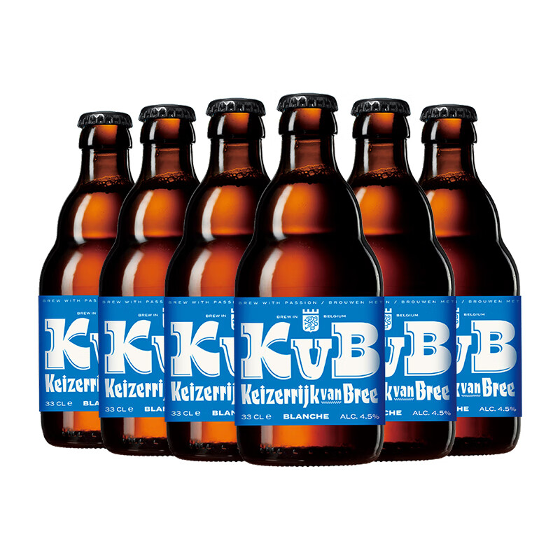 布雷帝国白啤酒 330ml*6瓶 精酿啤酒 比利时进口 经典白啤京东自营