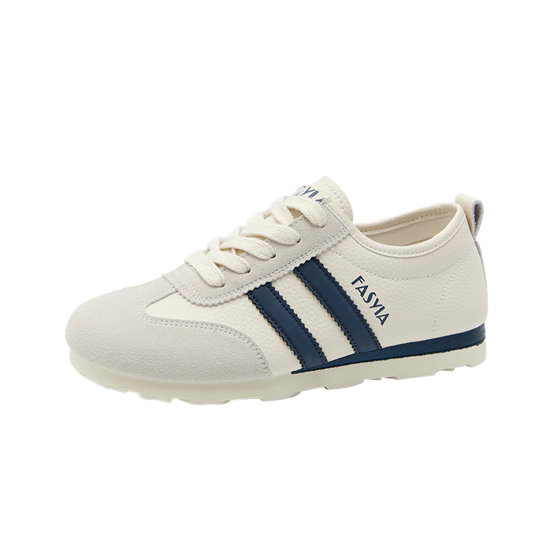 西遇百搭德训鞋女2025新款春季美式芒果头小白鞋轻便软底休闲板鞋 蓝色 35 (225)