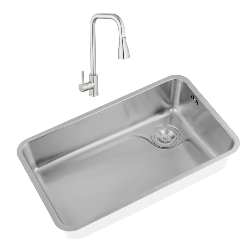 Ħ����MOEN��ˮ�� 304�����ϴ��ϴ����� һ����խ�߲۳�����ͷ��װ