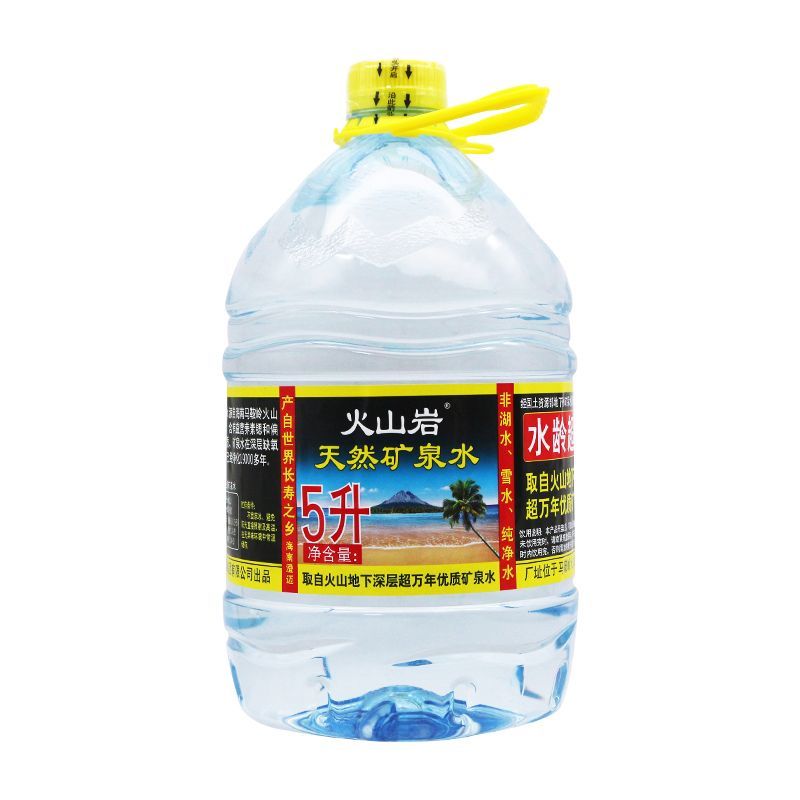 娃哈哈百歲山 椰樹火山巖礦泉水純凈水蒸餾水家庭裝飲用水大桶水 椰樹火山巖礦泉水5L*1桶/組