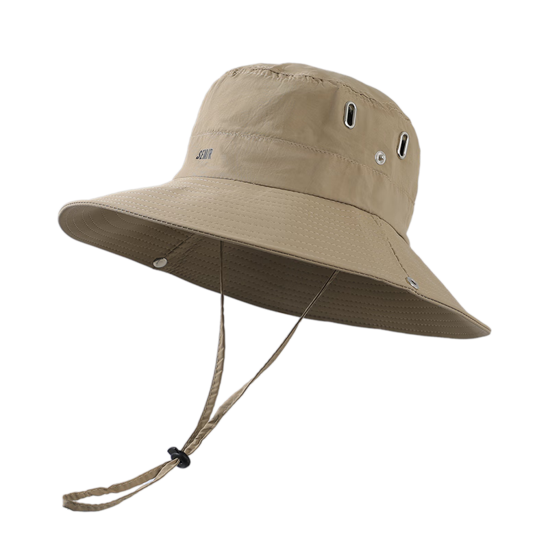 森马防晒帽遮阳帽男士太阳帽子防紫外线渔夫帽大帽檐登山钓鱼帽可折叠