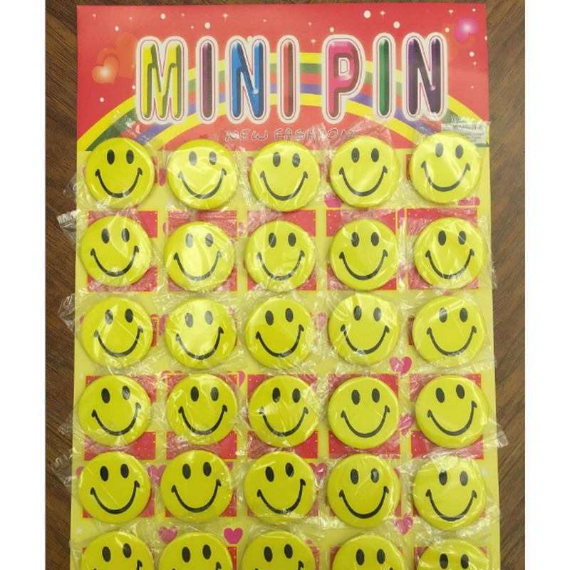 欧知哲笑脸胸章 幼儿园儿童徽标卡通塑料徽章/臂章 男笑女笑彩色黄色