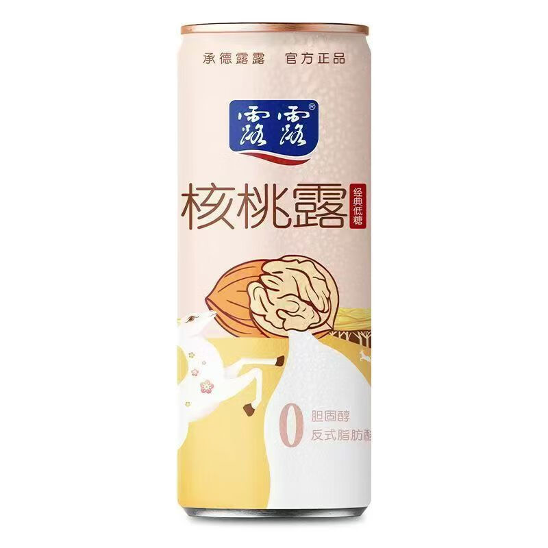 露露承德露露核桃露杏仁露 低糖款240ml*12罐整箱 植物蛋白飲料 【承德露露】核桃露/240ML*12罐