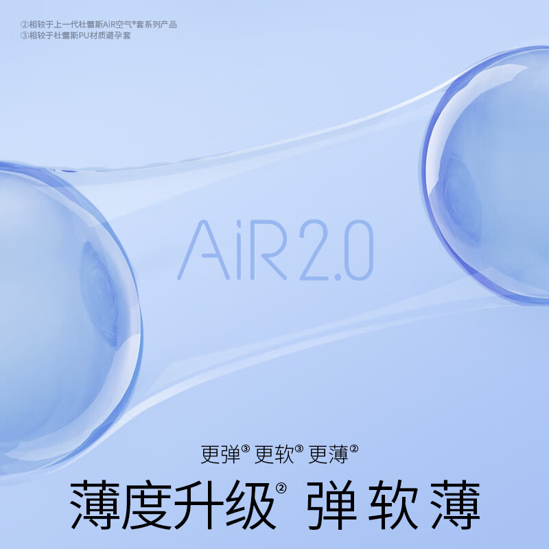 杜蕾斯(durex)空气快感三合一避孕套 超薄裸入隐形001003男女用持久延时安全套 空气0套感【16只】空气快感三合一16