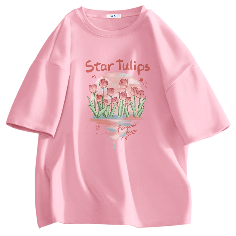 百亿补贴:回力(Warrior)国风短袖女t恤夏季2025年新款少女粉大码胖mm好看纯棉半袖体恤衫42.9元