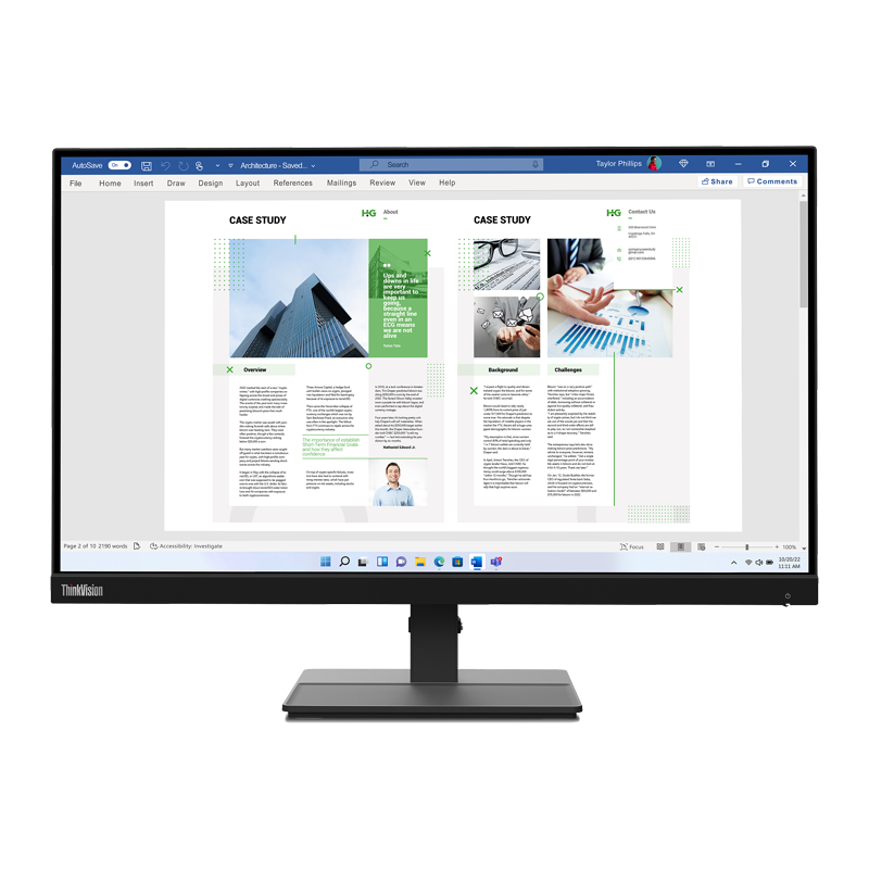 联想ThinkVision 24.5英寸FHD广视角显示器IPS屏幕100Hz刷新率商务办公护眼S25e-30 焕新版
