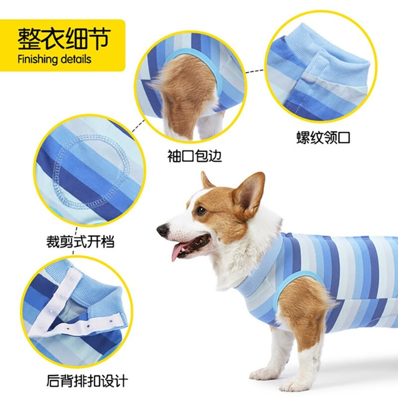 拉维佩特（LOVINGPET）狗狗绝育手术服 小型犬绝育衣服狗狗术后服公狗母狗绝育服防舔 粉色 S 建议3-5斤