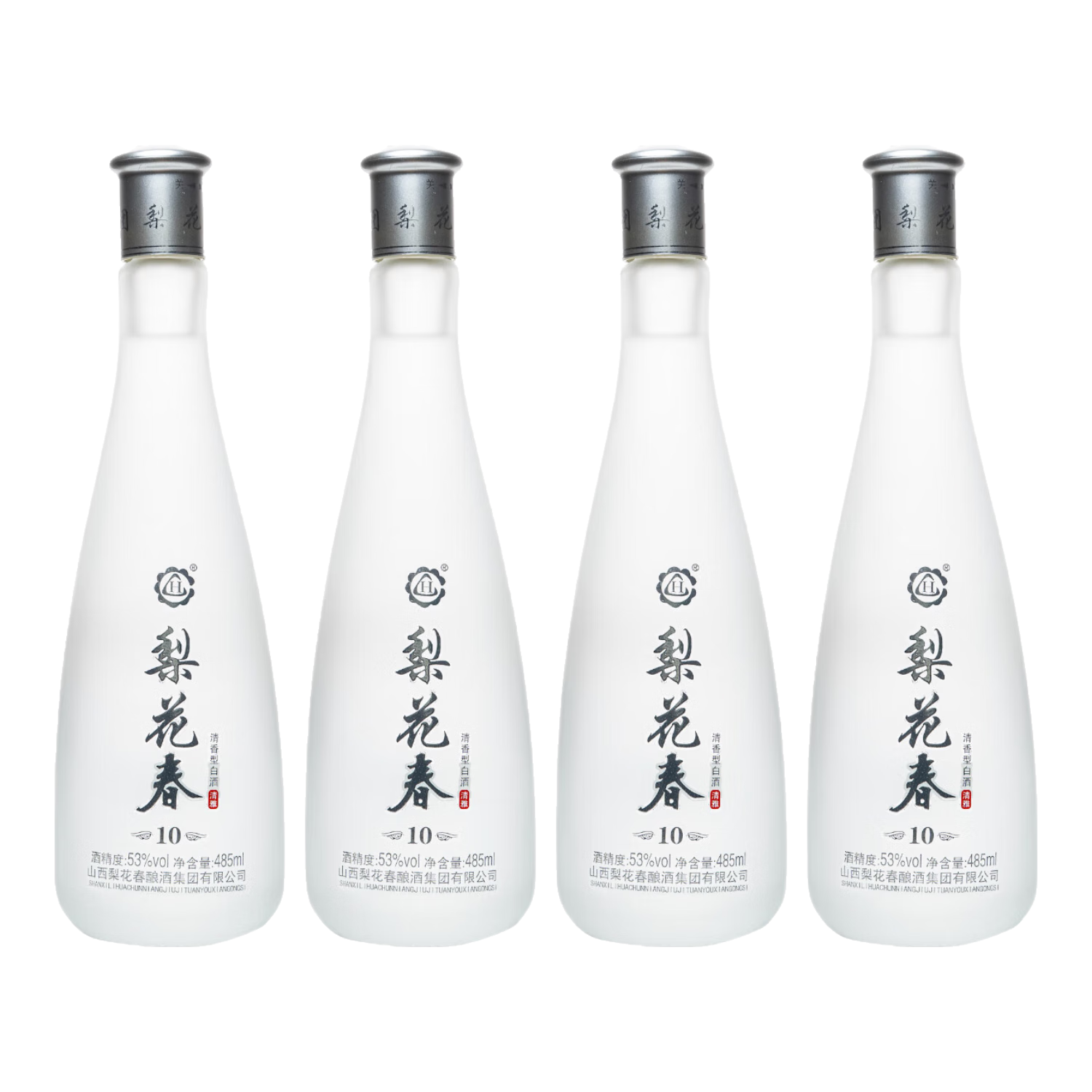 梨花春山西清香型白酒53度清雅纯粮酿造固态发酵 53度 485mL 6盒 礼盒装（带礼袋）