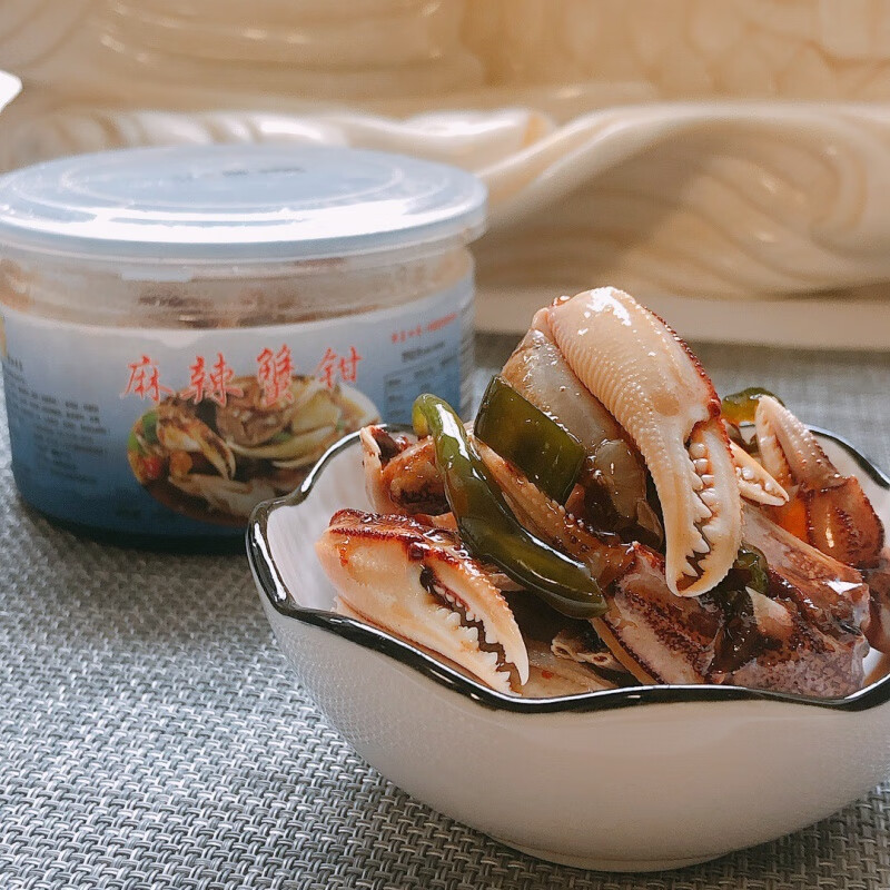 麻辣蟹鉗280g罐裝即食麻辣醉螃蟹腿蟹腳生腌嗆蟹餐飲食材 (醉美四季)麻辣蟹鉗280克*3罐