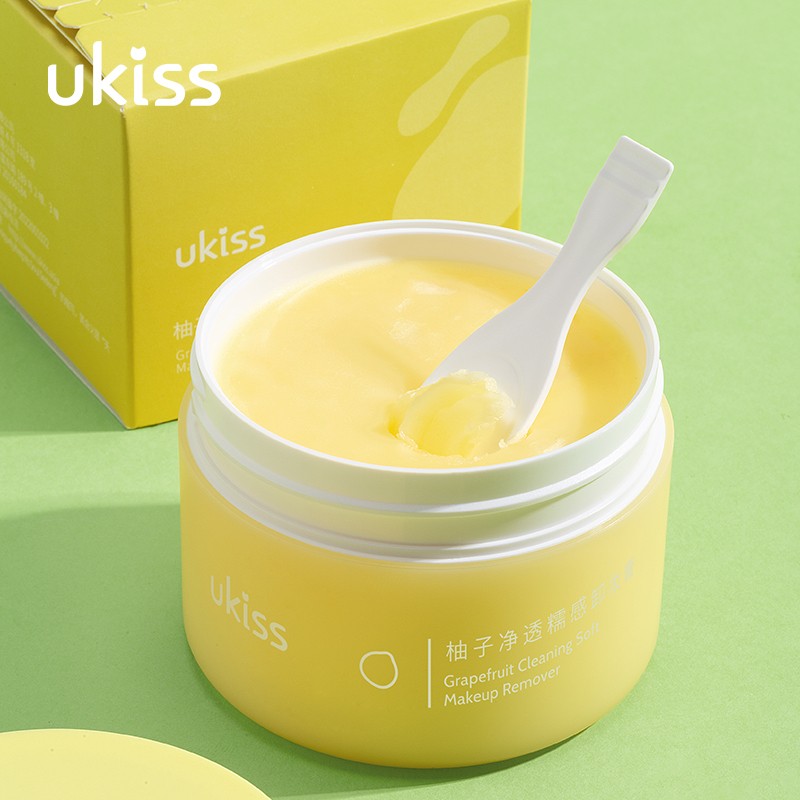 悠珂思（ukiss）净糯感卸妆膏温和清洁保湿不油腻敏感肌推荐脸部眼唇卸女神节礼物 柚子净透糯感卸妆膏