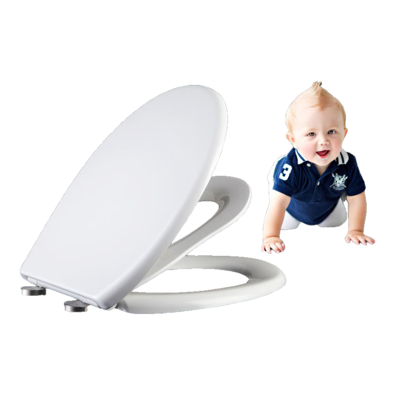 夜美優(yōu)（YeMeiYou）子母馬桶蓋板通用加厚PP緩降靜音坐便蓋 大人小孩兩用兒童坐廁蓋 PP板103A 適用于寬35-38長40-47