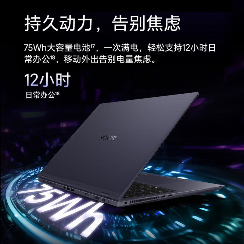 荣耀（honor）荣耀MagicBook Pro 16  酷睿Ultra AI轻薄高性能笔记本电脑3K屏 云霓色Ultra5 125H RTX4060 24GB