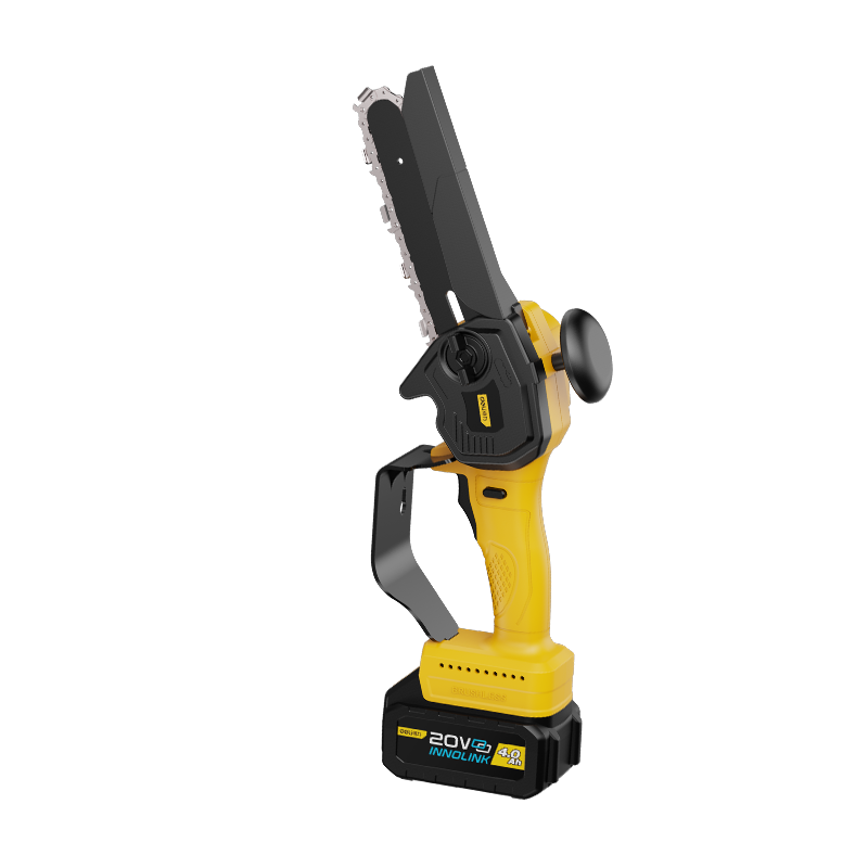 得力（deli）電鋸家用電鏈鋸無刷雙電鋰電伐木鋸20V手持木材切割機電動工具6寸