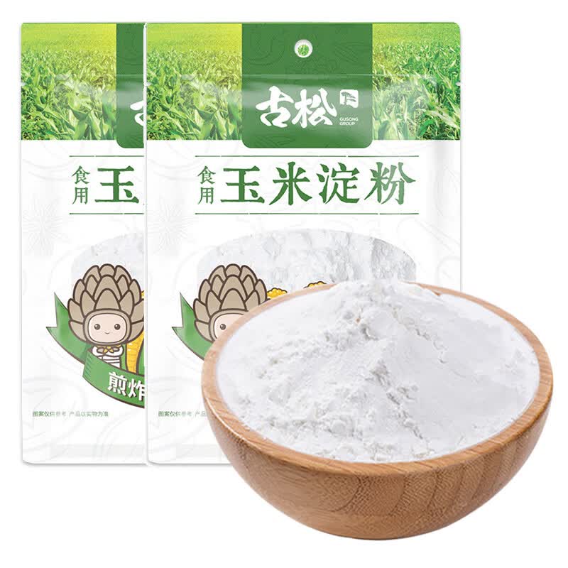 古松 玉米淀粉300g 鹰粟粉生粉裹肉粉烘焙原料烹调勾芡调味品 玉米淀粉300g*2