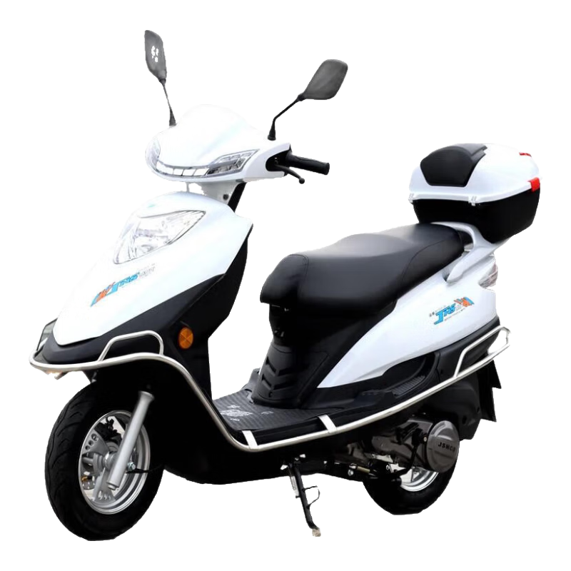 吉浪宇雨鉆省油125踏板車(chē)摩托車(chē)男女款國(guó)四電噴燃油汽油代步可上牌 出口版高配國(guó)四電噴上牌白色包郵