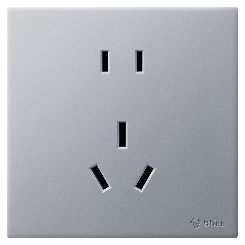 公牛（BULL）开关插座G60系列二孔10A三孔16A空调超薄插座面板G60Z227月影灰